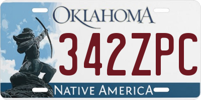 OK license plate 342ZPC