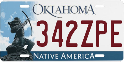 OK license plate 342ZPE