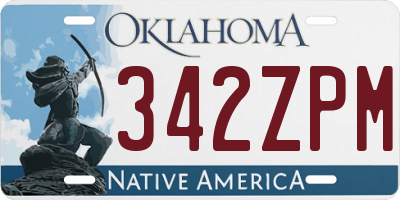 OK license plate 342ZPM