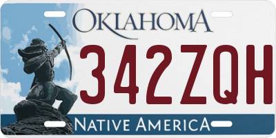 OK license plate 342ZQH
