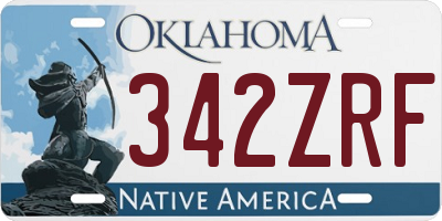 OK license plate 342ZRF