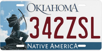 OK license plate 342ZSL