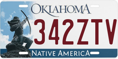 OK license plate 342ZTV