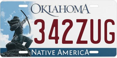 OK license plate 342ZUG