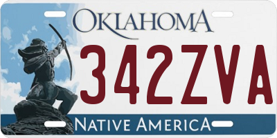 OK license plate 342ZVA