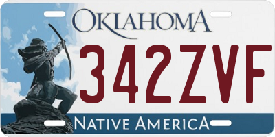 OK license plate 342ZVF