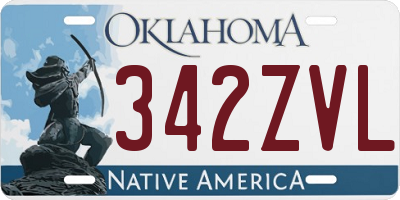 OK license plate 342ZVL