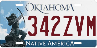 OK license plate 342ZVM