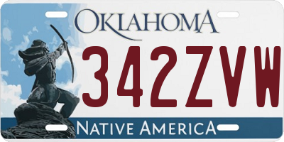 OK license plate 342ZVW