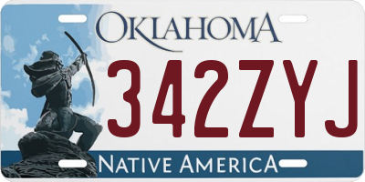 OK license plate 342ZYJ