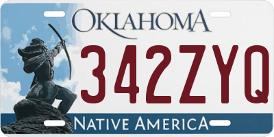 OK license plate 342ZYQ