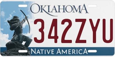 OK license plate 342ZYU