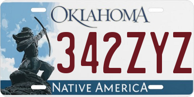 OK license plate 342ZYZ