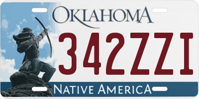 OK license plate 342ZZI