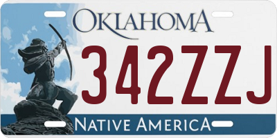 OK license plate 342ZZJ