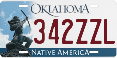 OK license plate 342ZZL