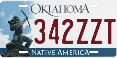 OK license plate 342ZZT