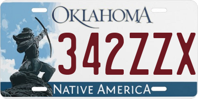 OK license plate 342ZZX