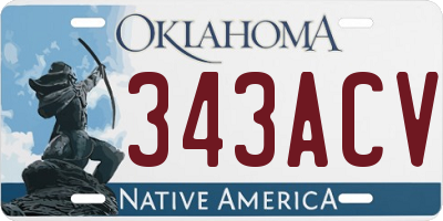 OK license plate 343ACV