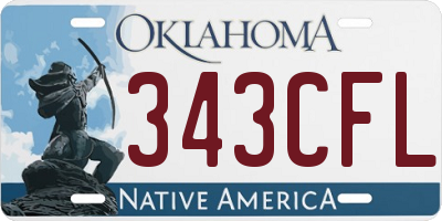 OK license plate 343CFL