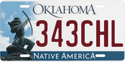 OK license plate 343CHL