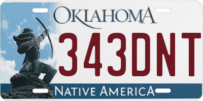OK license plate 343DNT