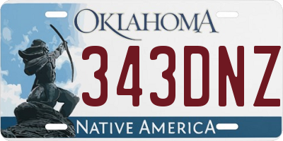 OK license plate 343DNZ