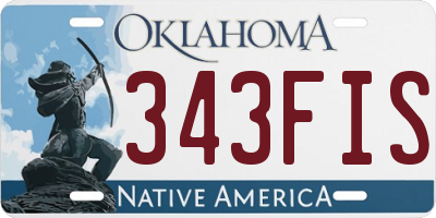 OK license plate 343FIS