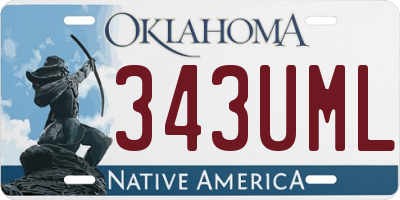 OK license plate 343UML