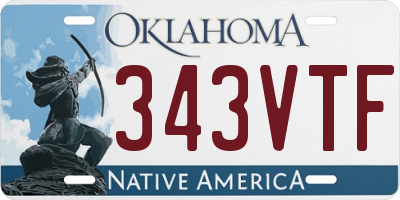OK license plate 343VTF