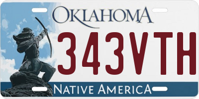 OK license plate 343VTH