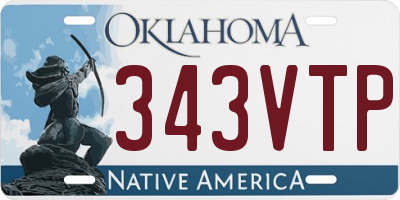 OK license plate 343VTP