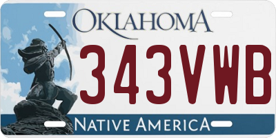 OK license plate 343VWB
