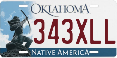 OK license plate 343XLL
