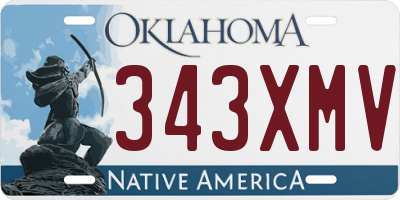 OK license plate 343XMV