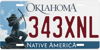 OK license plate 343XNL