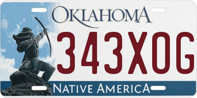OK license plate 343XOG