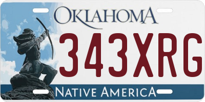 OK license plate 343XRG