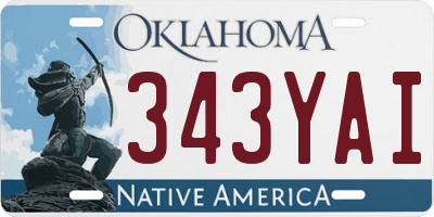 OK license plate 343YAI