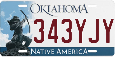 OK license plate 343YJY