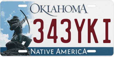 OK license plate 343YKI