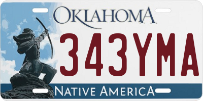 OK license plate 343YMA