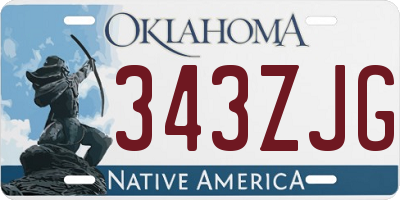 OK license plate 343ZJG