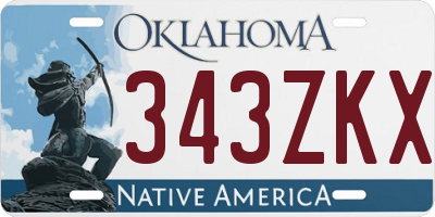 OK license plate 343ZKX
