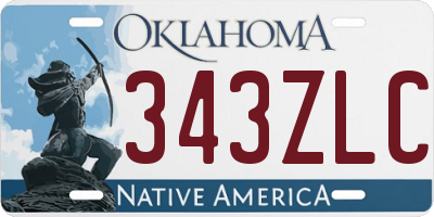 OK license plate 343ZLC