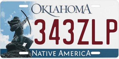 OK license plate 343ZLP