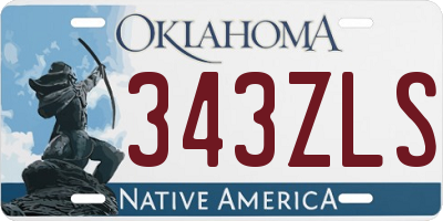 OK license plate 343ZLS
