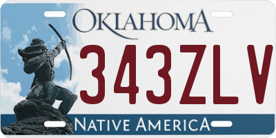 OK license plate 343ZLV