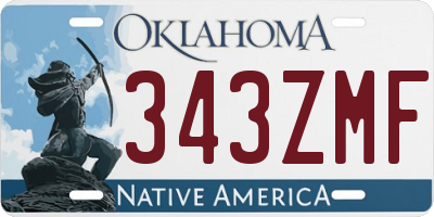 OK license plate 343ZMF