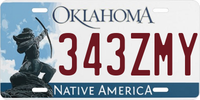 OK license plate 343ZMY